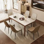 Luxury American Rectangle Wooden Table Set Modern Hotel Villa Restaurant Banquet Dining Furniture - Image 2