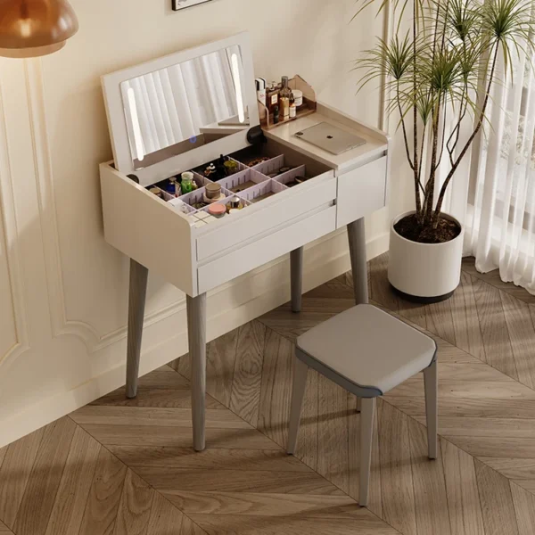 High Grade Portable Dresser Storage Modern European Drawers Bedroom Furniture Nordic White Vanity Makeup Vanity Dresser