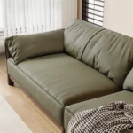 Italian Luxury Chesterfield Sofa Modern Simple Living Room Rectangle Three-Seat Tofu Block with Sponge Filling Italian Fabric - Image 3