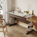 Modern Minimalist Desktop Computer Desk Simple Office Desk and Chair for CEO for Bedroom Writing