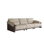 Italian Minimalist Leather Sofa Living Room Simple Modern Guest Designer Shaped Corner Sofa Customizable - Image 6