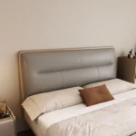 Modern Double Bed Storage Set Solid Wood King Size Hotel Furniture with Soft Style Leather Bedroom Furniture - Image 3