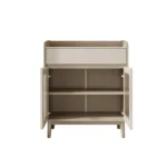 Modern Cream Solid Wood Combination Cabinet for Home Living Room Wine Cabinet by Household Styles - Image 4