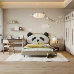 Cartoon Design LED Bed for Kids Bedroom Furniture Solid Wood for Apartment and Bathroom Use - Image 6